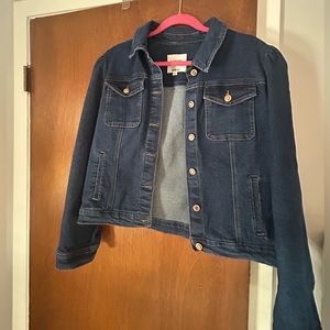 Jean jacket size large. Kenzie brand. Fun puffed sleeves.